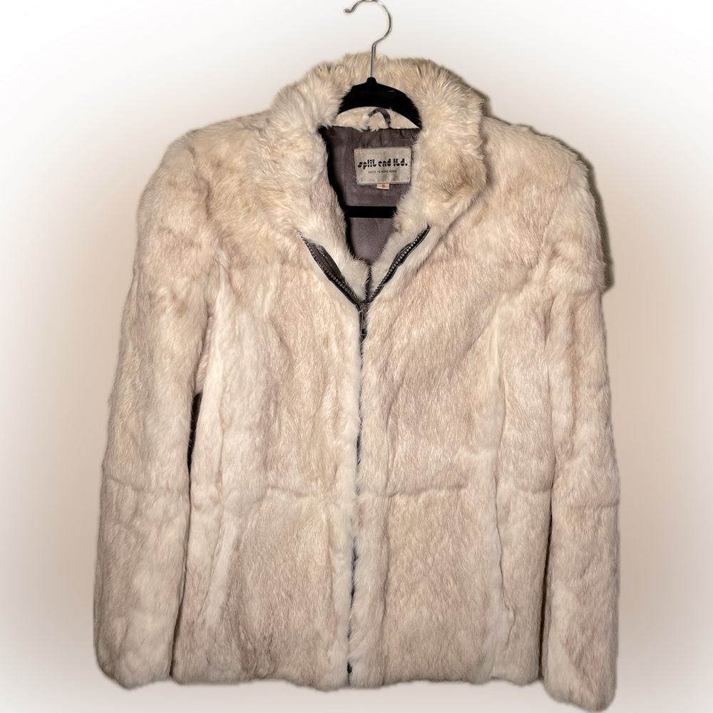 VINTAGE Rabbit Fur Coat